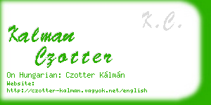 kalman czotter business card